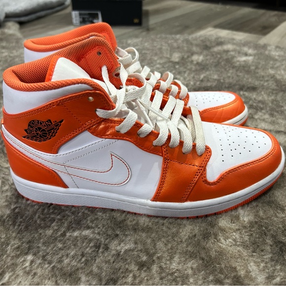 Nike Other - Nike Air Jordan Mid High-Tops - Orange and White